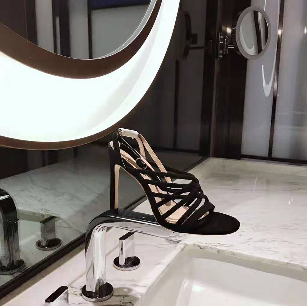Stuart Weitzman Women Shoes The Spotlight 80 Sandal 80mm Heel Height-Black - image 8