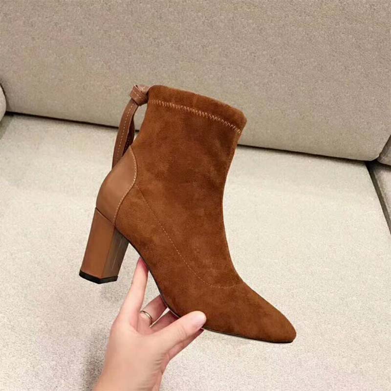 Stuart Weitzman Women Shoes The Wolfe Bootie 85mm Heel-Brown - image 6