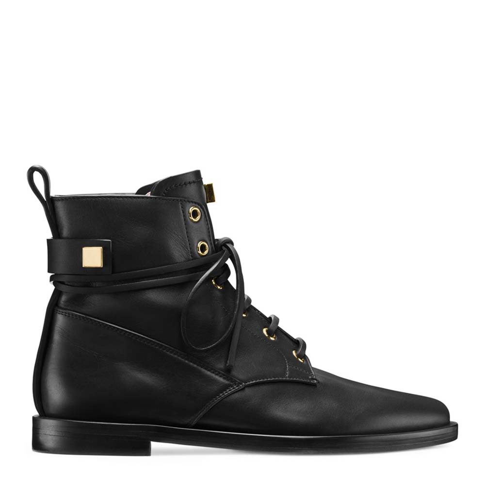 Side profile of Stuart Weitzman Women The Ryder Bootie 15mm Heel-Black