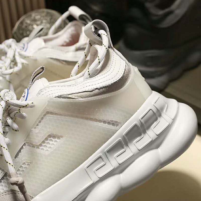 Versace Unisex Shoes Chain Reaction Sneakers-White - image 8