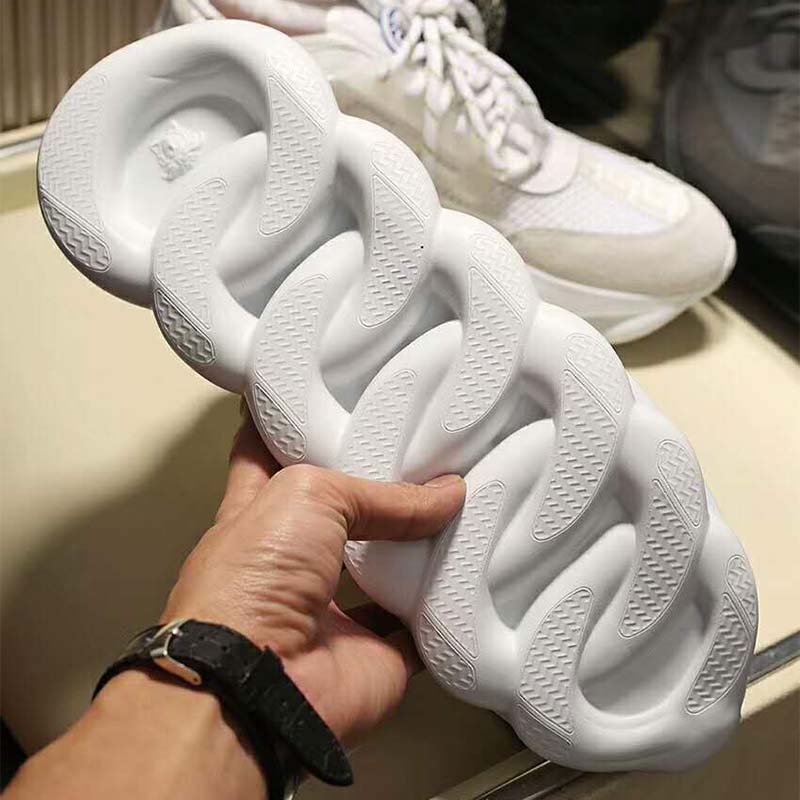 Versace Unisex Shoes Chain Reaction Sneakers-White - image 9