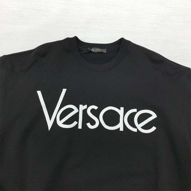 Versace Unisex Vintage Versace Logo Sweatshirt-Black - image 5