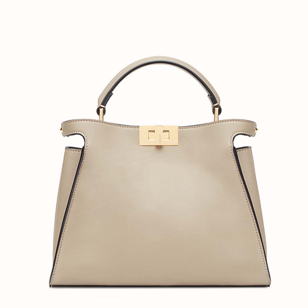 Fendi Women Peekaboo Essentially Bag in Calfskin Leather-Beige - image 1