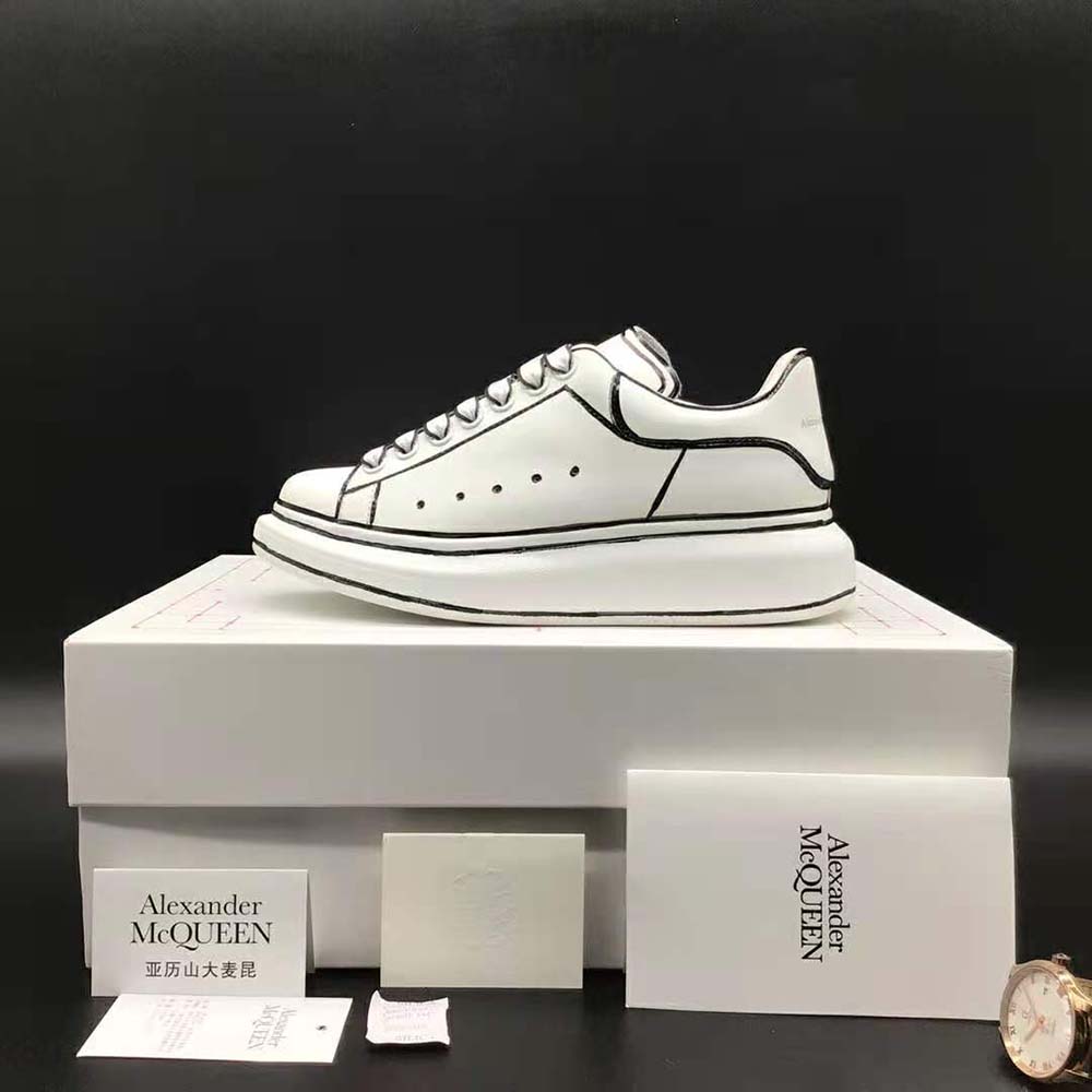 Overhead view showing chunky sole and silhouette of Alexander Mcqueen Unisex Oversized Sneaker