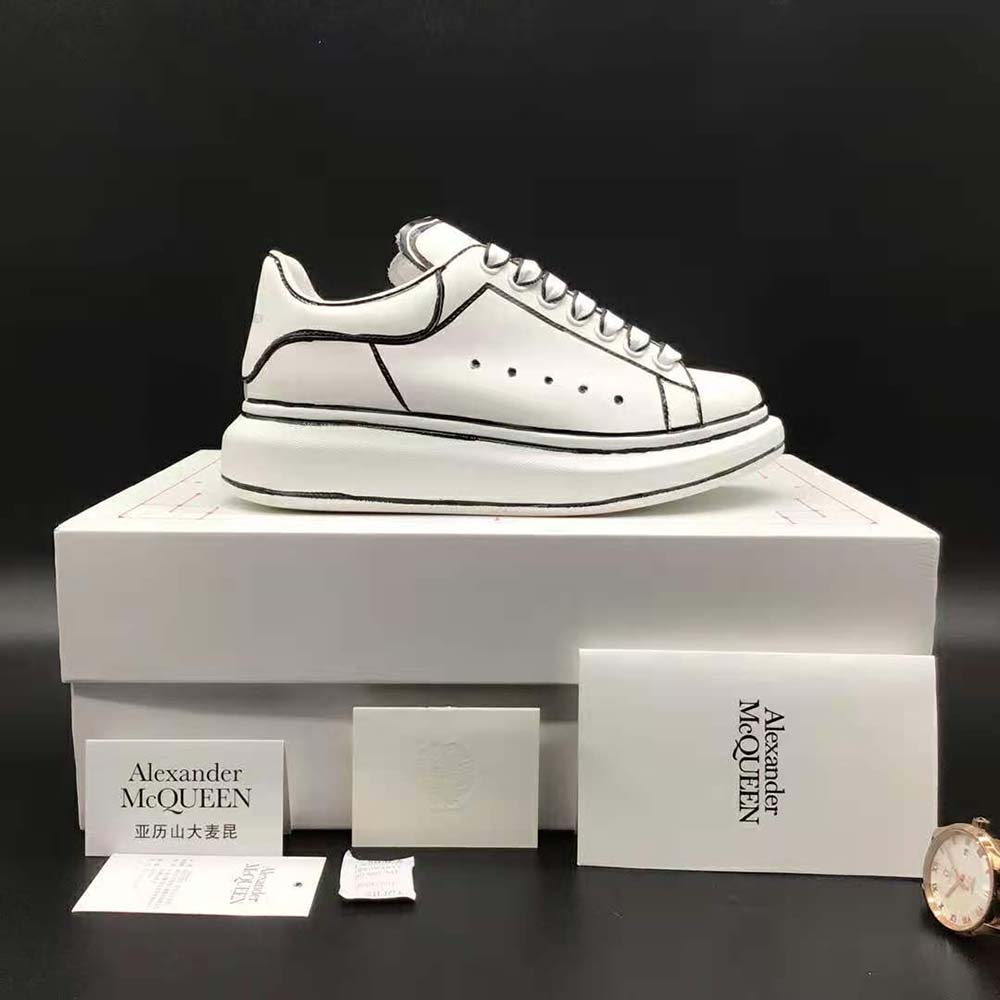 Alexander Mcqueen Unisex Oversized Sneaker White Smooth Calfskin Leather - image 4