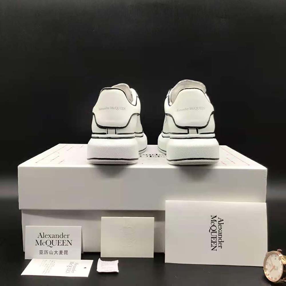 Alexander Mcqueen Unisex Oversized Sneaker White Smooth Calfskin Leather - image 6