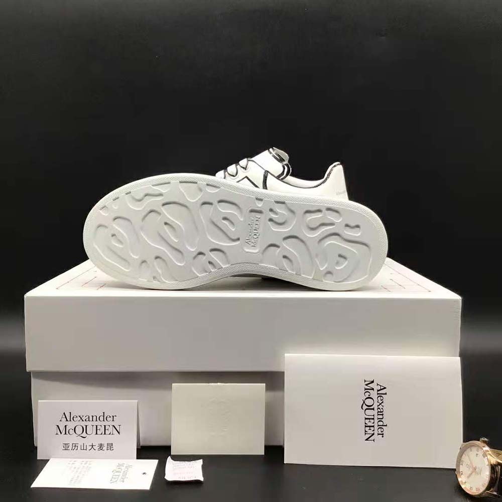 Alexander Mcqueen Unisex Oversized Sneaker White Smooth Calfskin Leather - image 7
