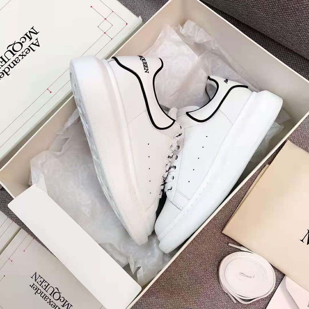 Alexander Mcqueen Women Oversized Sneaker White Smooth Calfskin Leather-White - image 6