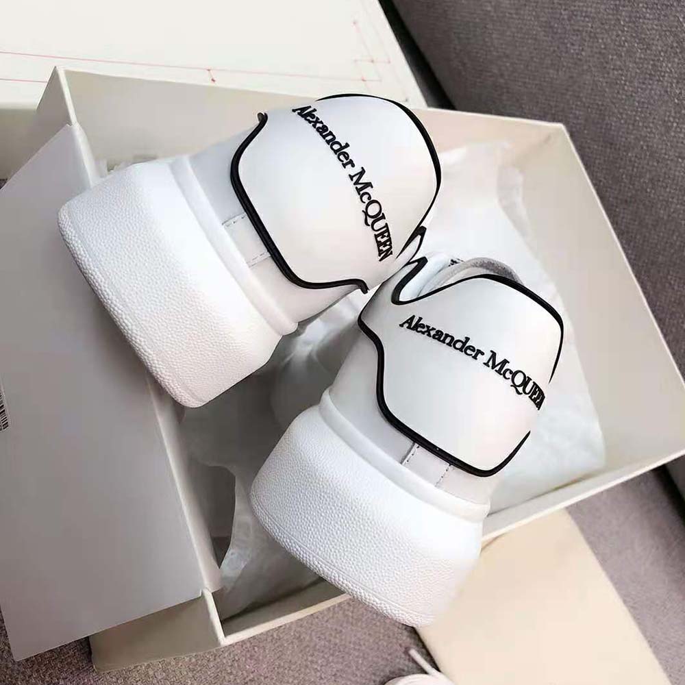 Alexander Mcqueen Women Oversized Sneaker White Smooth Calfskin Leather-White - image 7