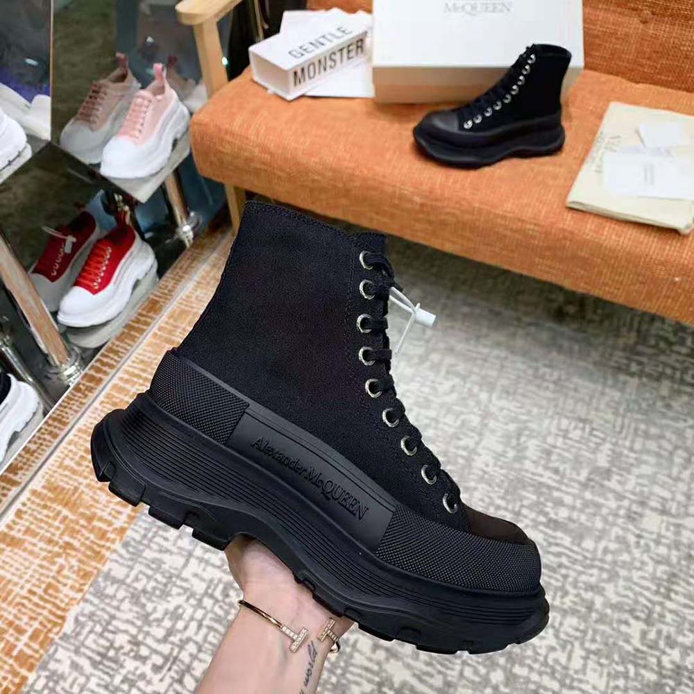 Alexander Mcqueen Women Tread Slick Boot-Black - image 4
