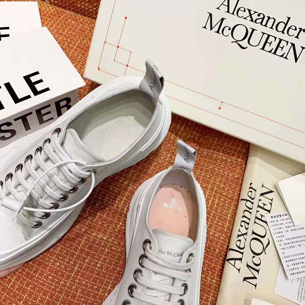 Alexander Mcqueen Women Tread Slick Lace Up-White - image 6