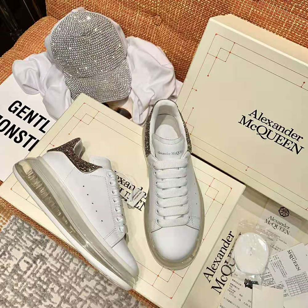 Alexander Mcqueen Women White Smooth Calf Leather Oversized Sneaker - image 4