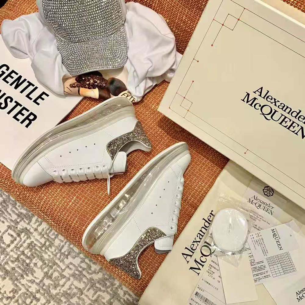 Alexander Mcqueen Women White Smooth Calf Leather Oversized Sneaker - image 5