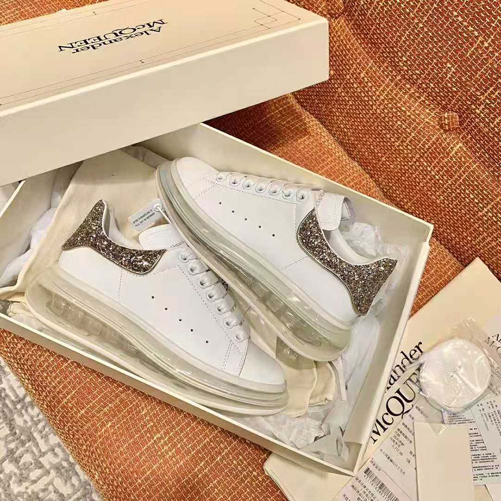 Alexander Mcqueen Women White Smooth Calf Leather Oversized Sneaker - image 7