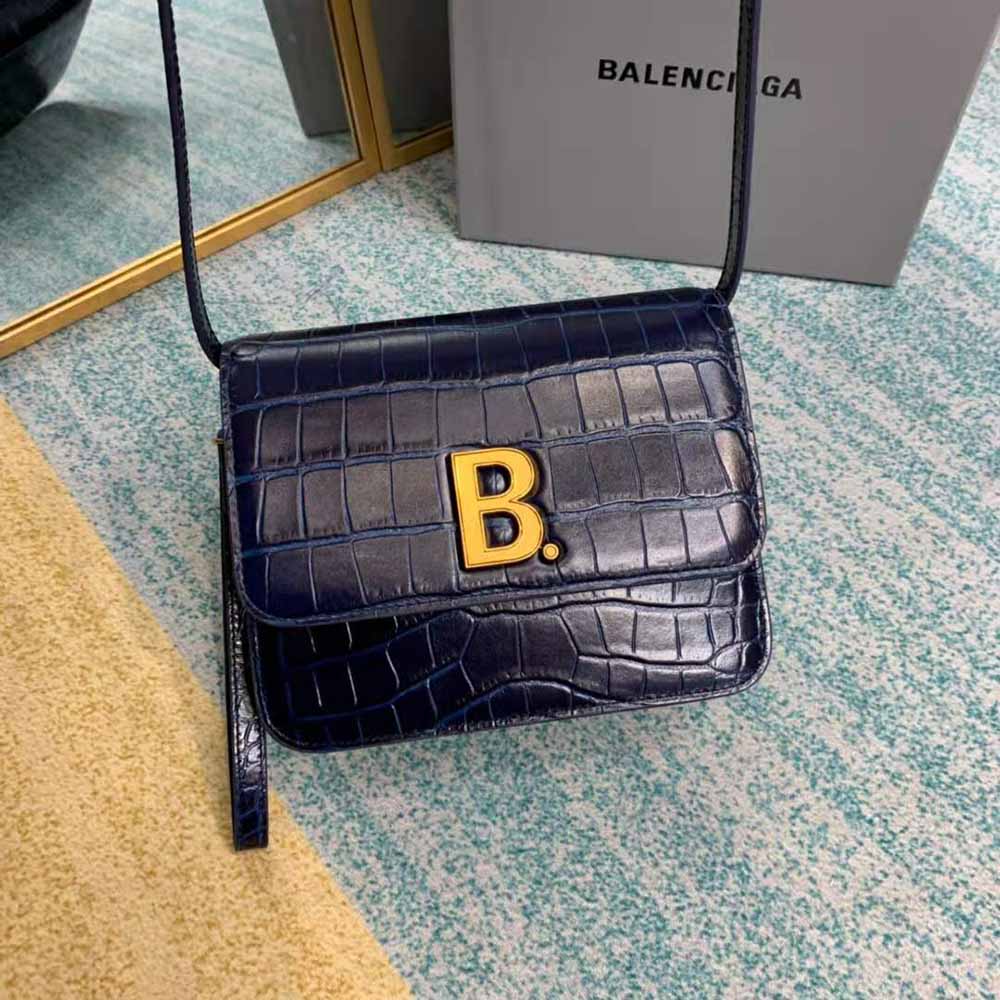 Side profile showing compact silhouette of Balenciaga Women B. Small Bag