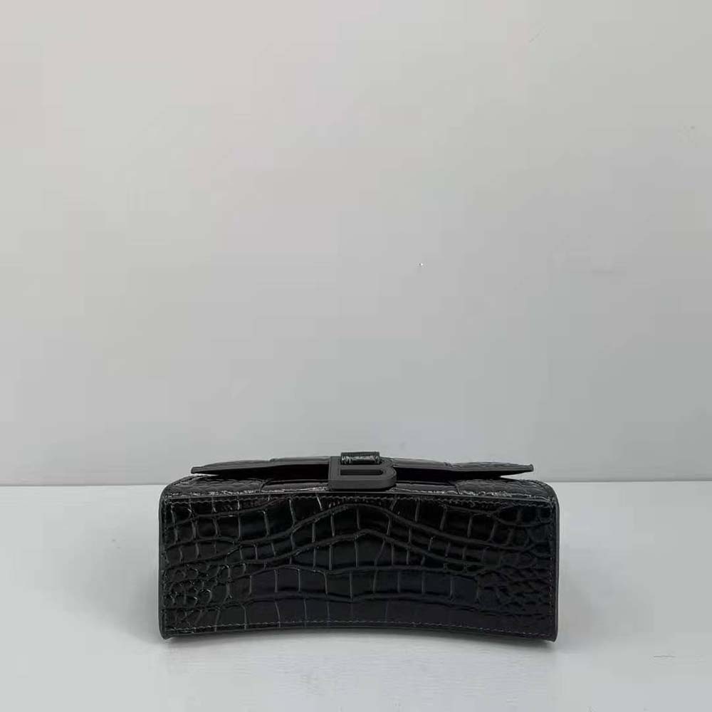 Balenciaga Women Hourglass XS Top Handle Bag-Black - image 5
