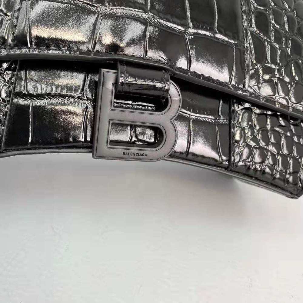 Balenciaga Women Hourglass XS Top Handle Bag-Black - image 6