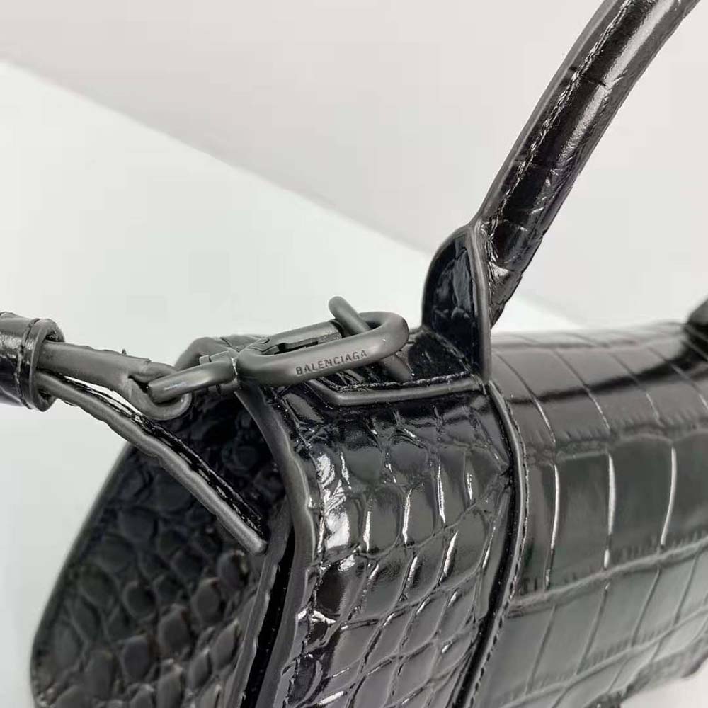 Balenciaga Women Hourglass XS Top Handle Bag-Black - image 8