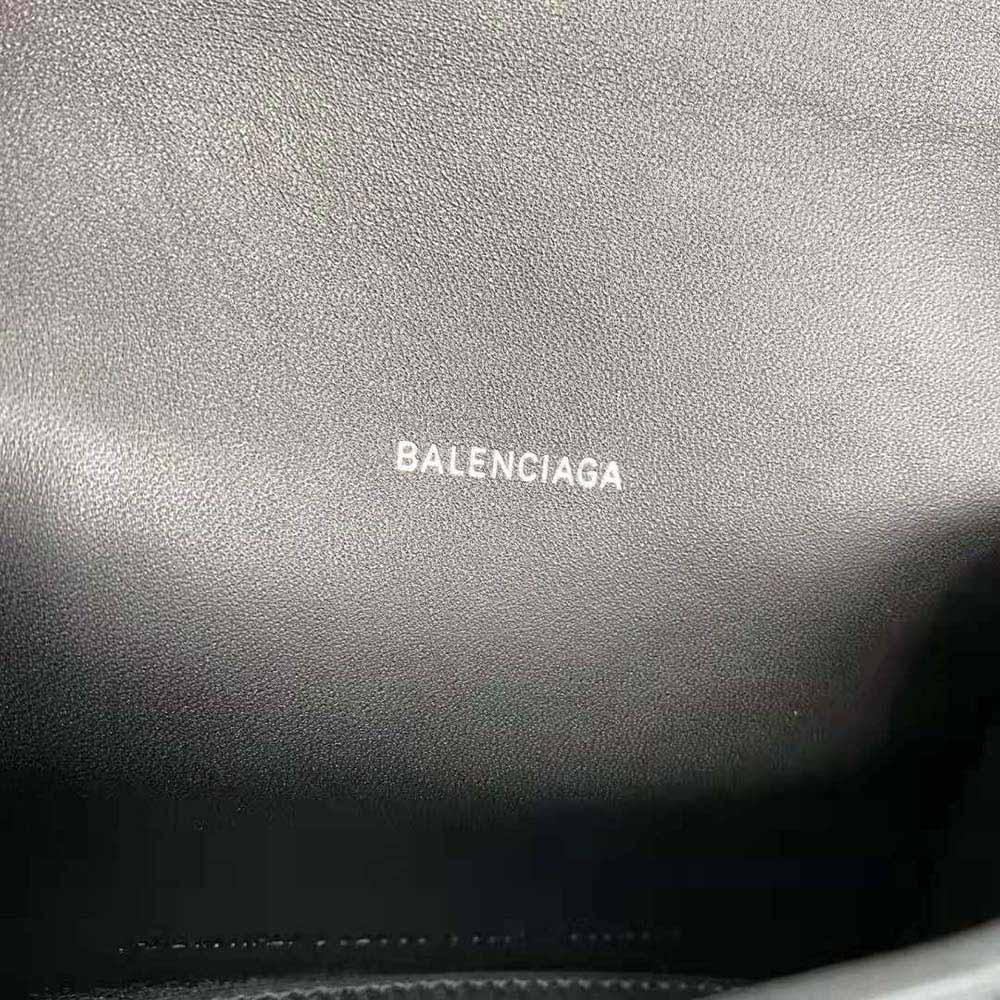Balenciaga Women Hourglass XS Top Handle Bag-Black - image 9