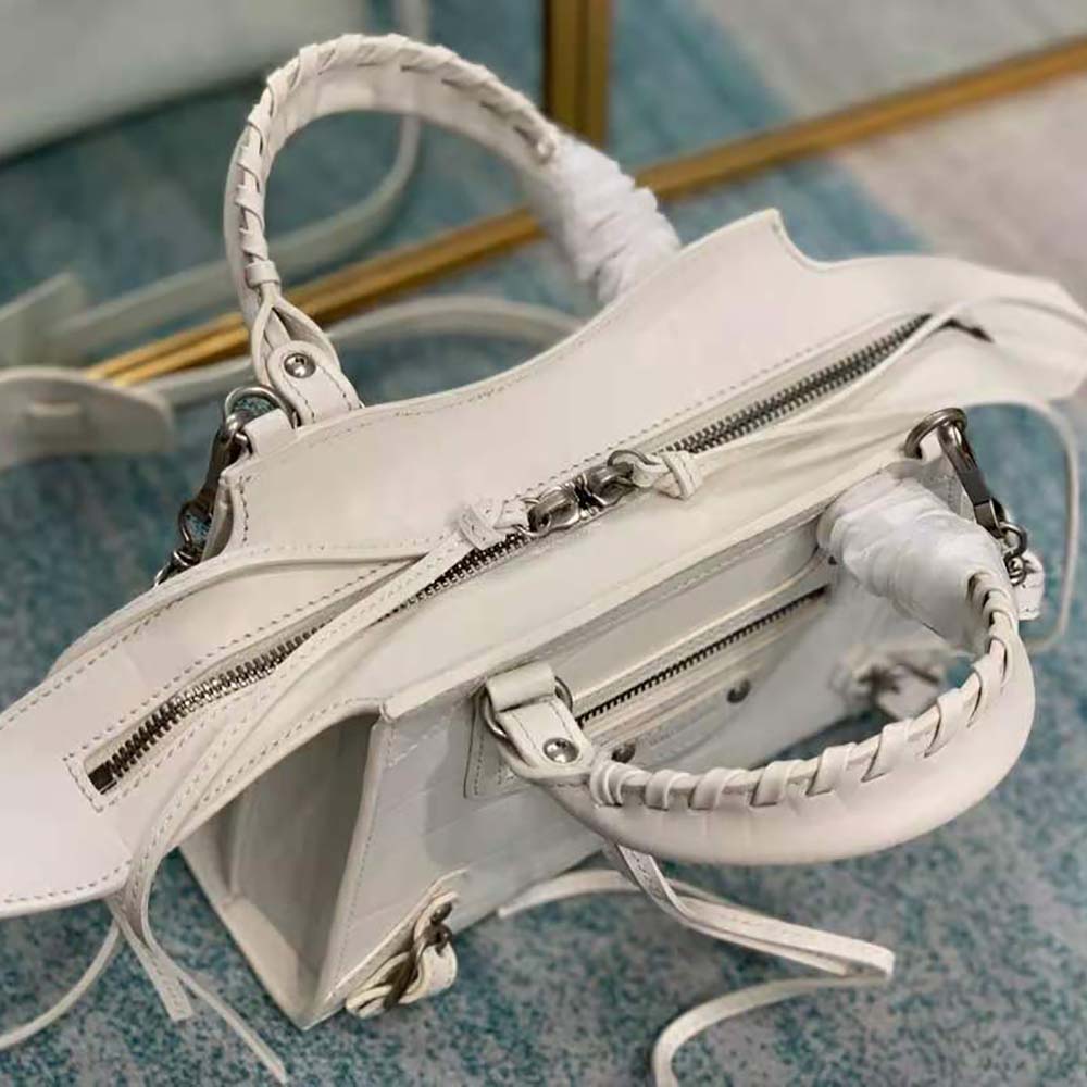 Balenciaga Women Neo Classic Mini Top Handle Bag-White - image 7