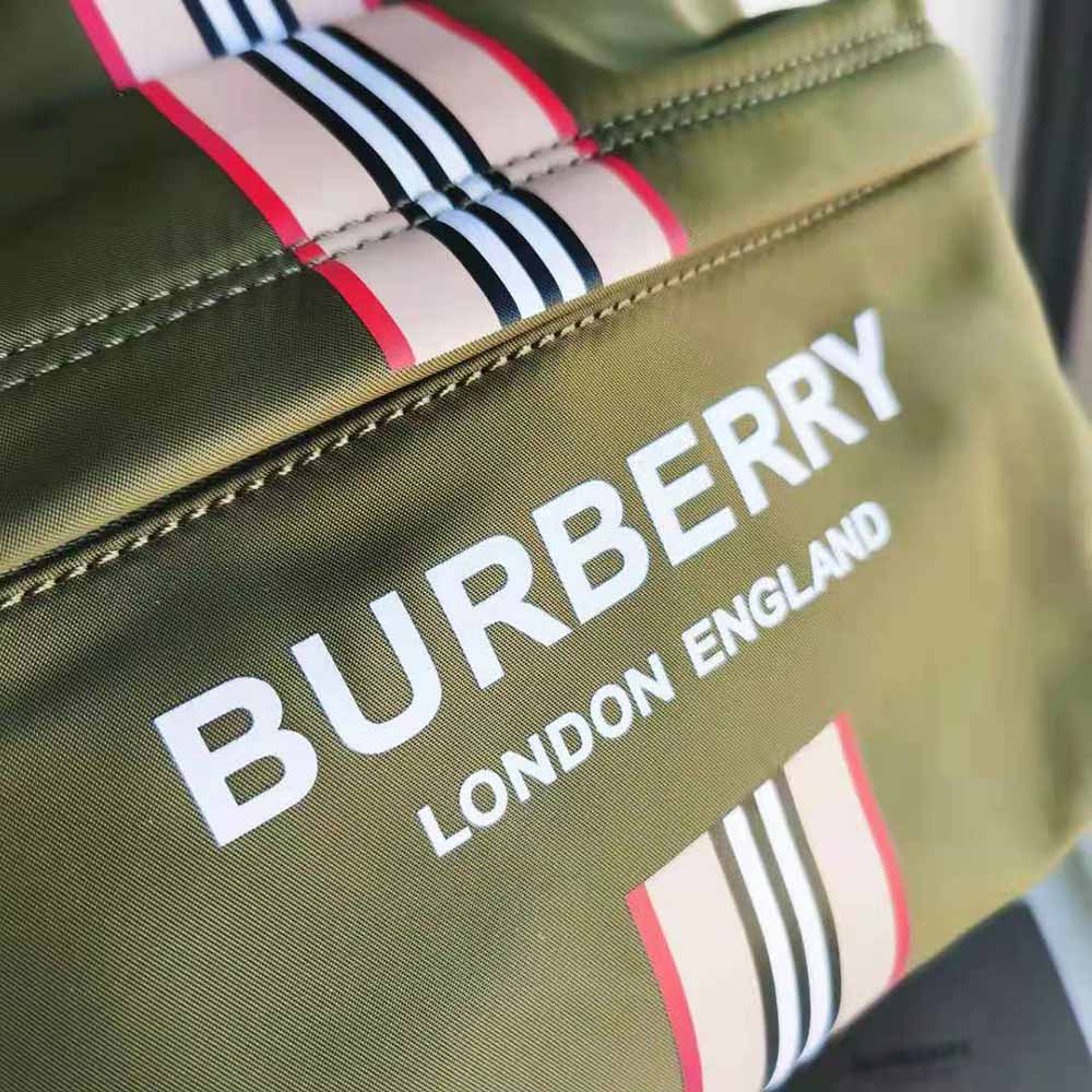 Burberry Men Vintage Check Nylon Backpack-Green - image 8