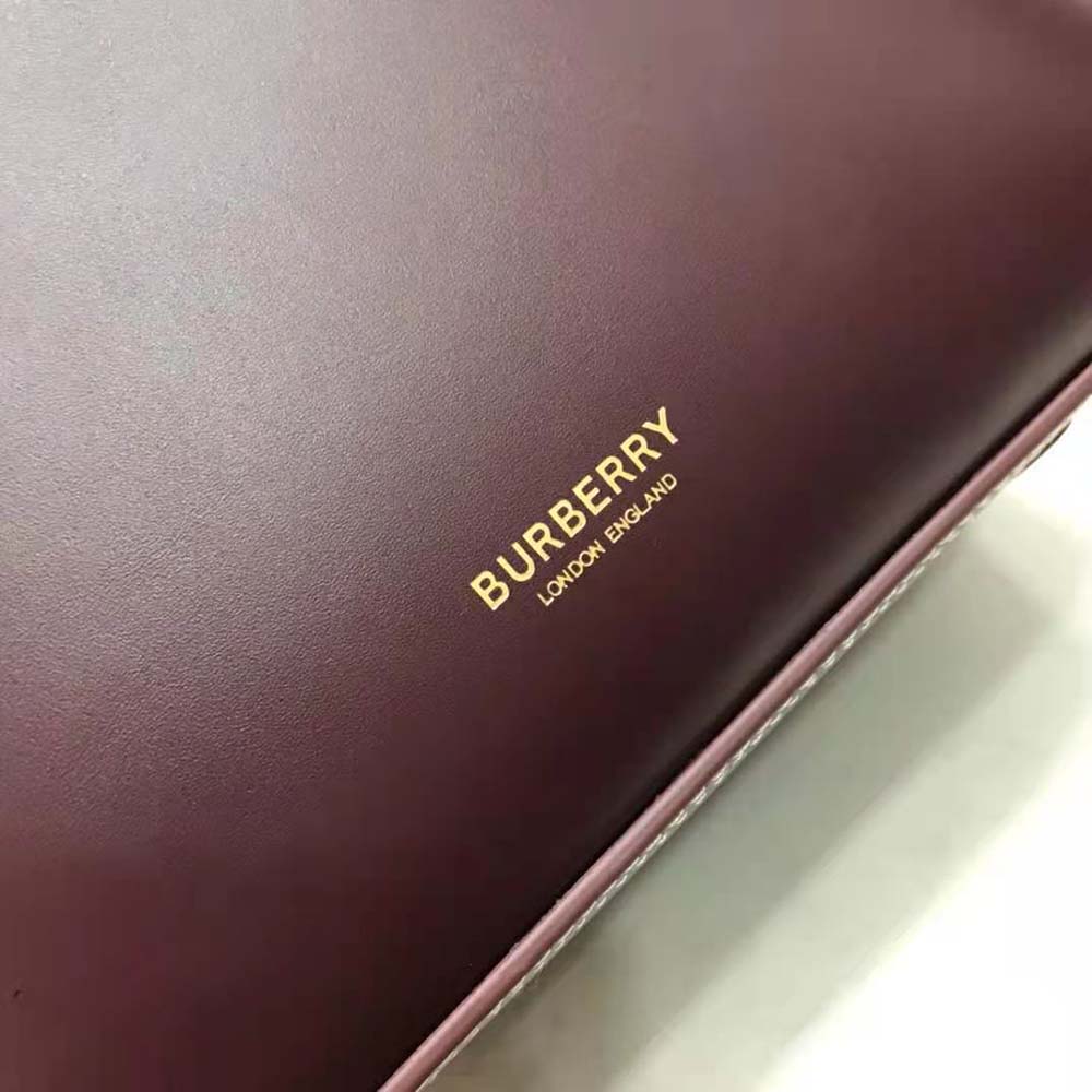 Burberry Women Large Leather Basket Bag-Maroon - image 7