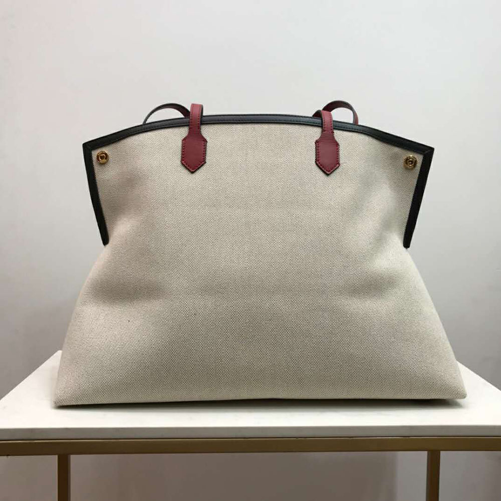 Burberry Women Large Logo Graphic Cotton Canvas Society Tote - image 5