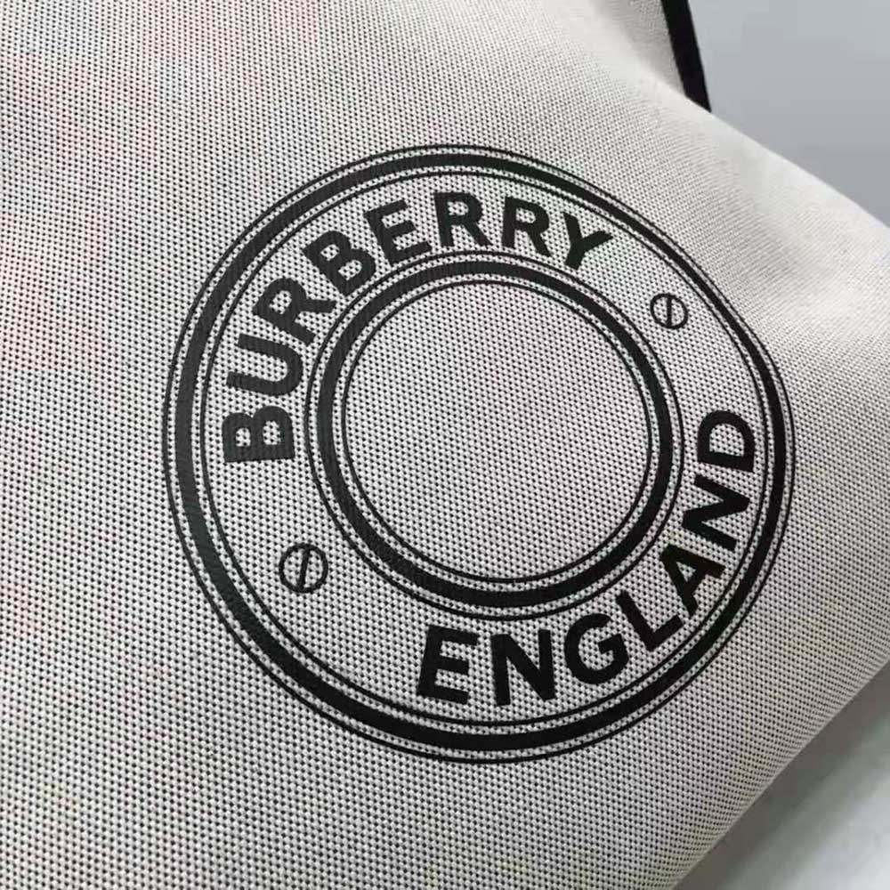 Burberry Women Large Logo Graphic Cotton Canvas Society Tote - image 9