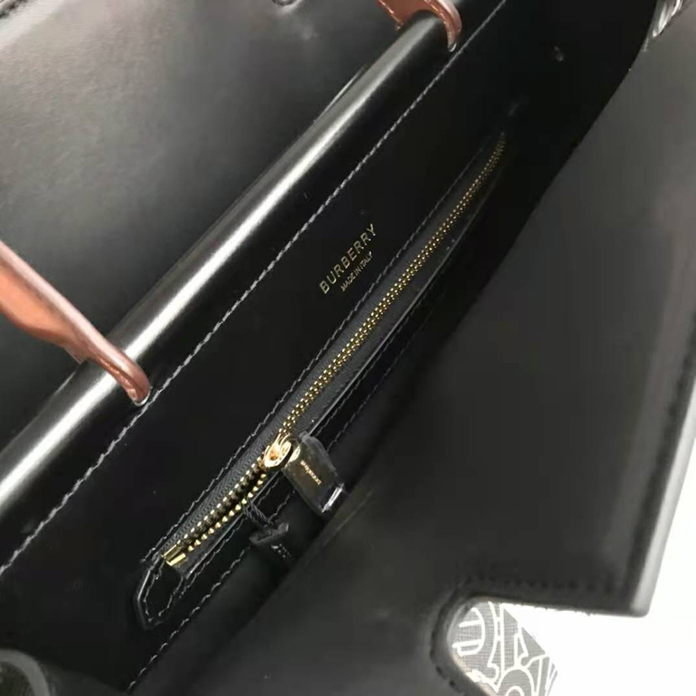 Burberry Women Medium Monogram Stripe E-canvas Title Bag - image 7