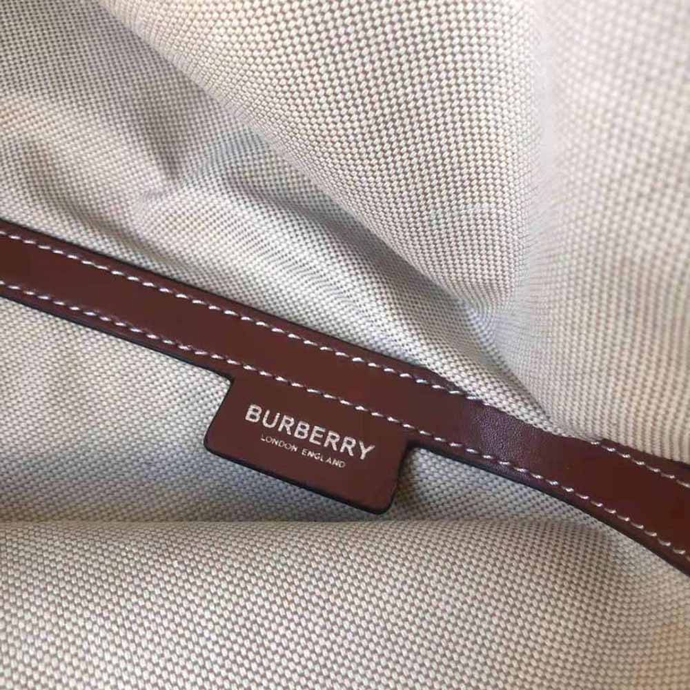 Burberry Women Mini Monogram Print E-canvas Beach Tote-Orange - image 10