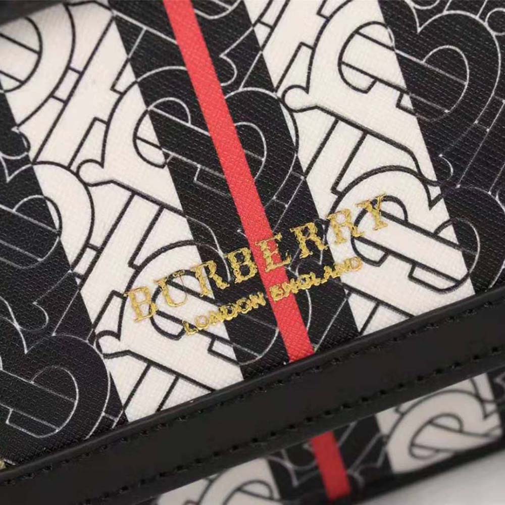 Burberry Women Mini Monogram Stripe E-canvas Pocket Bag - image 9