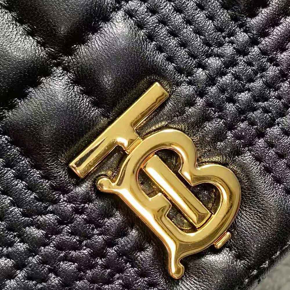 Burberry Women Mini Quilted Lambskin Lola Bag-Black - image 10