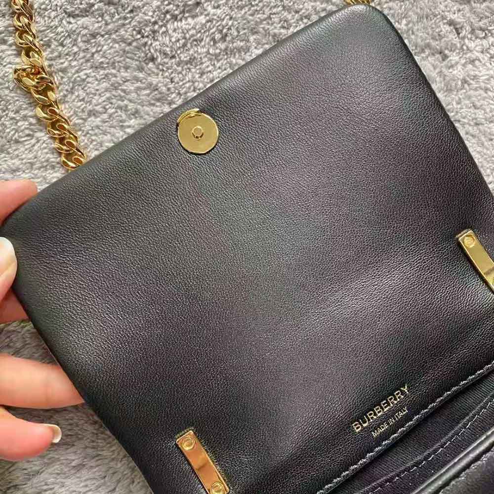 Burberry Women Mini Quilted Lambskin Lola Bag-Black - image 9