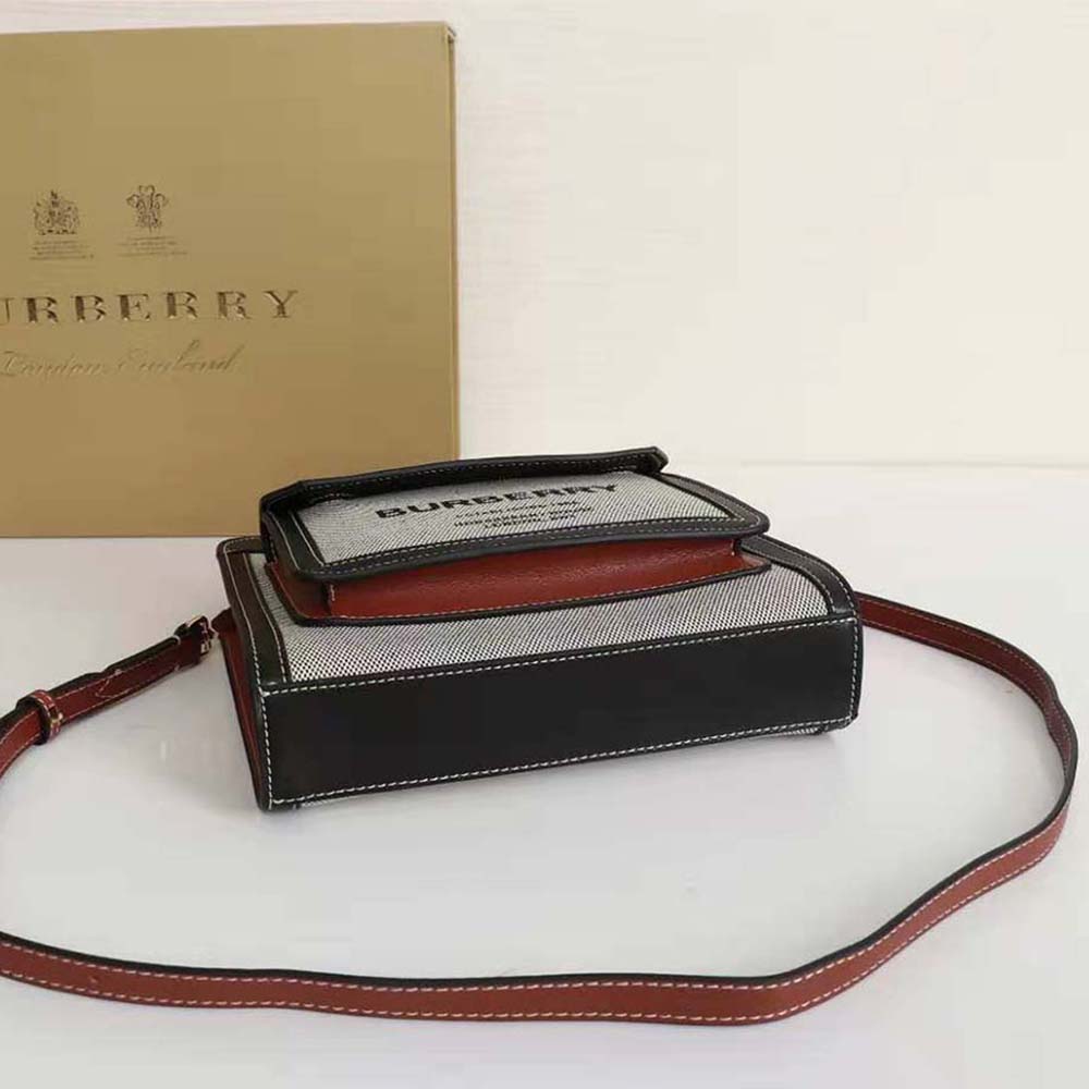 Burberry Women Mini Tri-tone Canvas and Leather Pocket Bag - image 5
