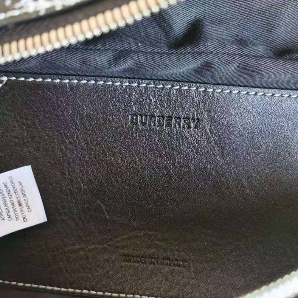 Burberry Women Monogram Print E-canvas Sonny Bum Bag-Black - image 8