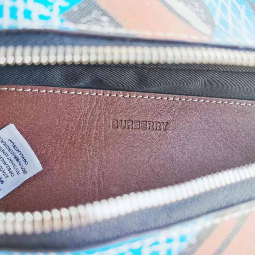 Burberry Women Monogram Print E-canvas Sonny Bum Bag-Orange - image 9