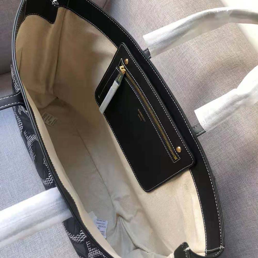 Burberry Women Monogram Print E-canvas Tote Bag-Black - image 8
