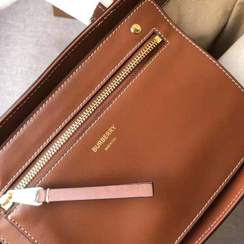 Burberry Women Monogram Print E-canvas Tote Bag-Brown - image 10
