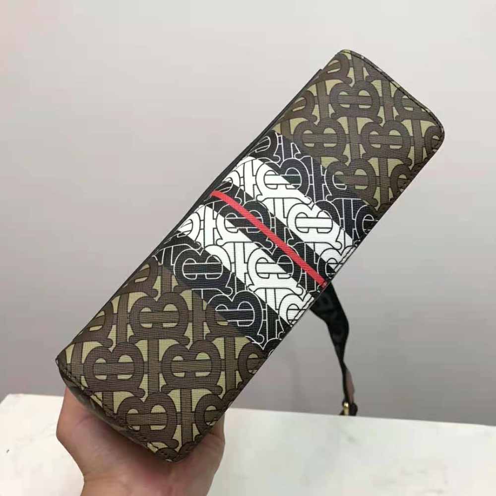 Burberry Women Monogram Stripe E-canvas Note Crossbody Bag - image 7