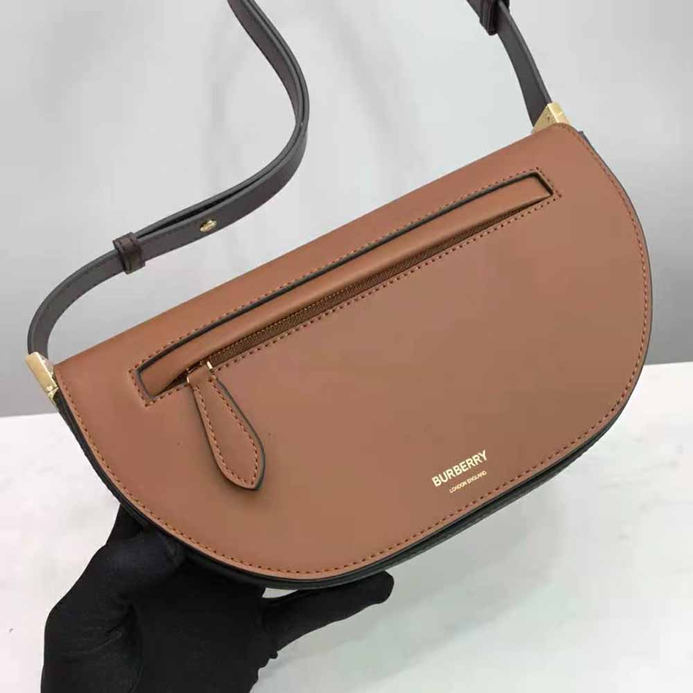 Burberry Women Small Leather Olympia Shoulder Bag-Brown - image 4