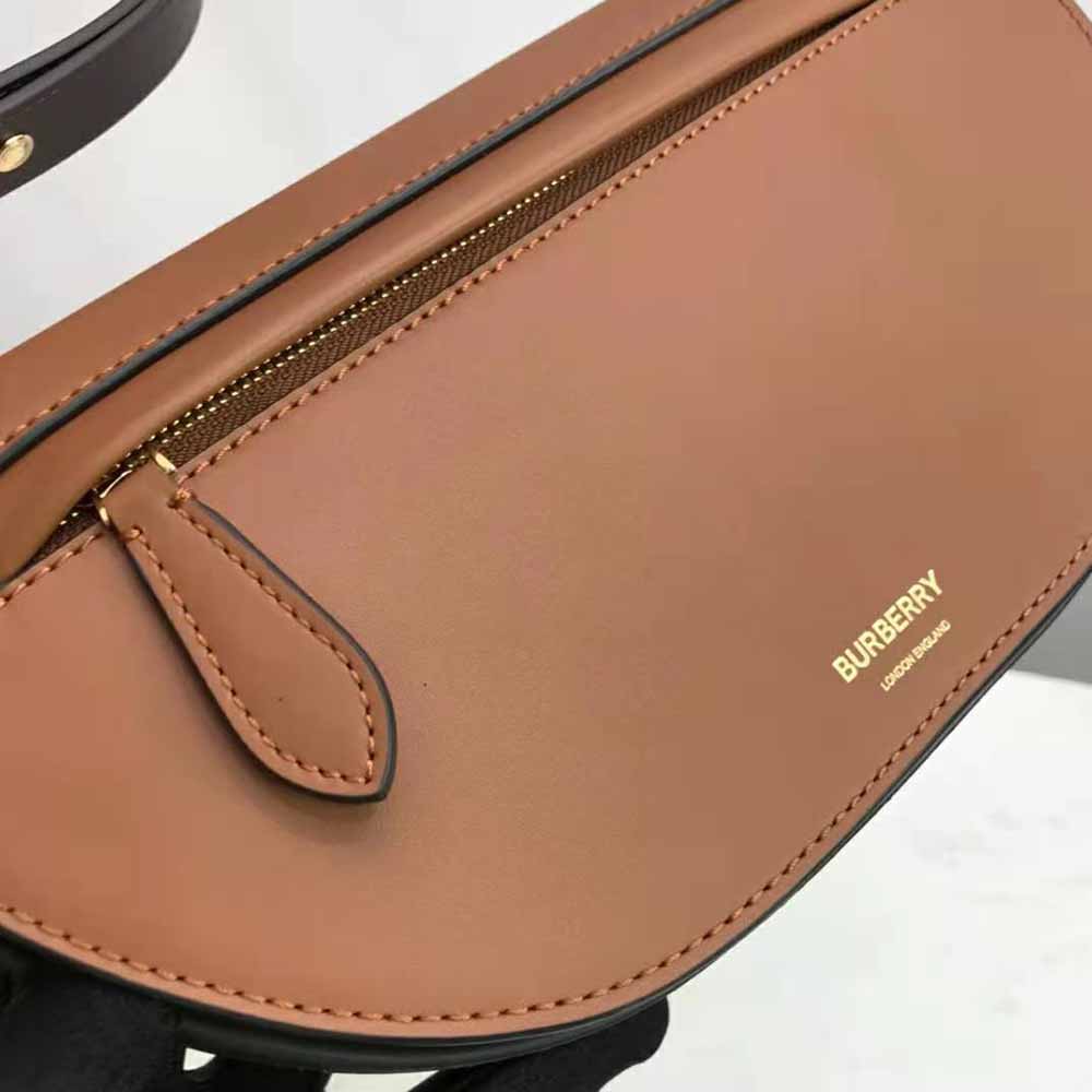 Burberry Women Small Leather Olympia Shoulder Bag-Brown - image 8