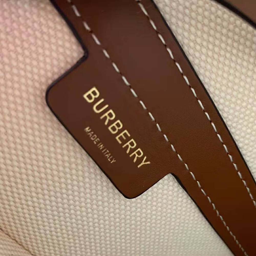 Burberry Women Small Logo Graphic Cotton Canvas Peggy Bucket Bag - image 10