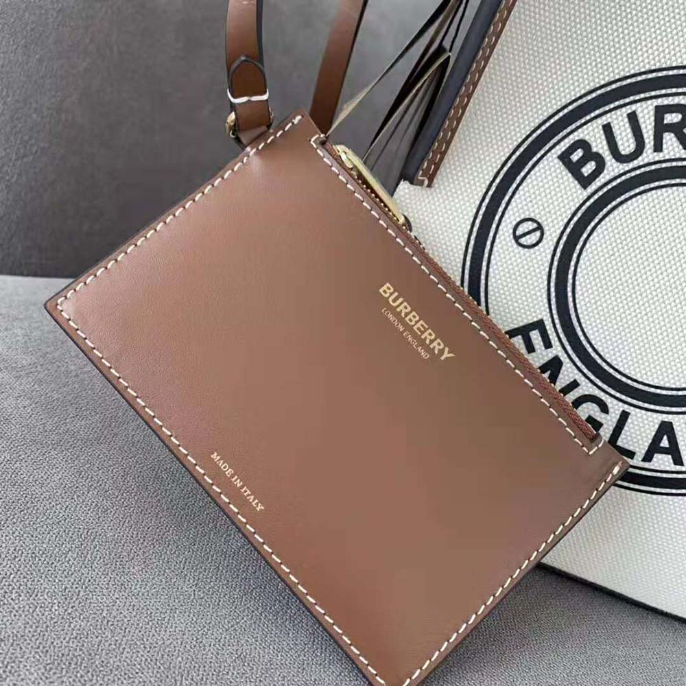 Burberry Women Small Logo Graphic Cotton Canvas Peggy Bucket Bag - image 7