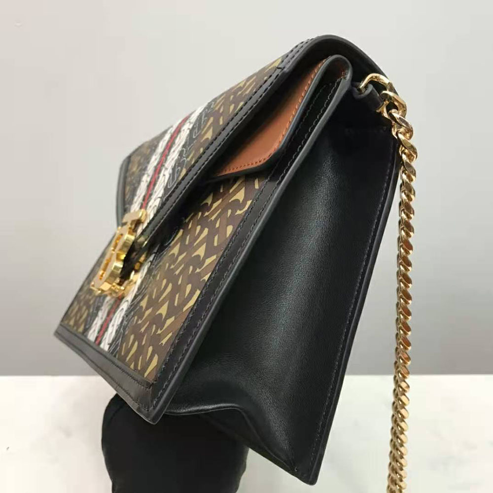 Burberry Women Small Monogram Stripe E-canvas TB Envelope Clutch - image 5