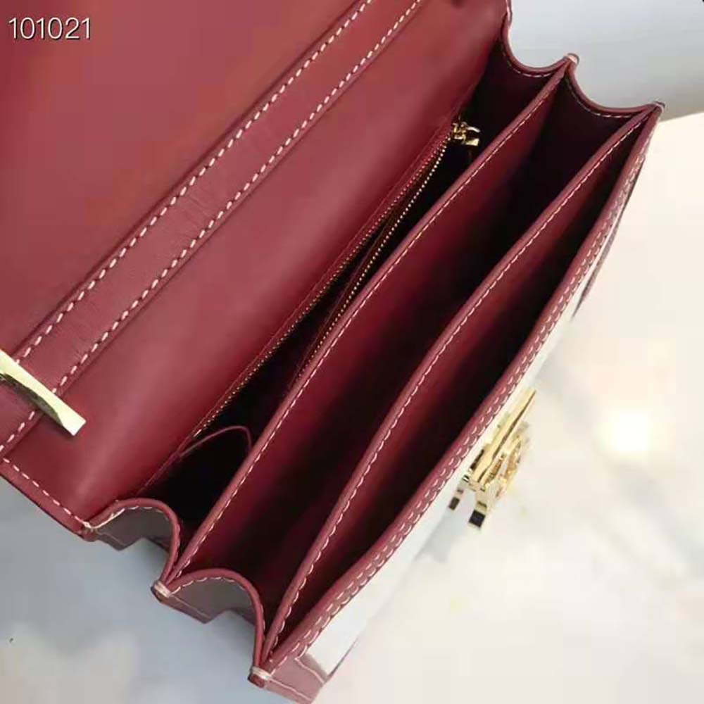 Burberry Women Small Two-tone Canvas and Leather TB Bag-Red - image 8