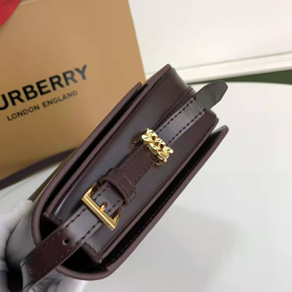 Burberry Women Small Two-tone Leather Grace Bag-Maroon - image 5