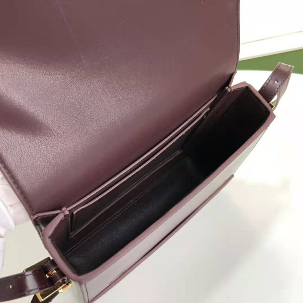 Burberry Women Small Two-tone Leather Grace Bag-Maroon - image 7