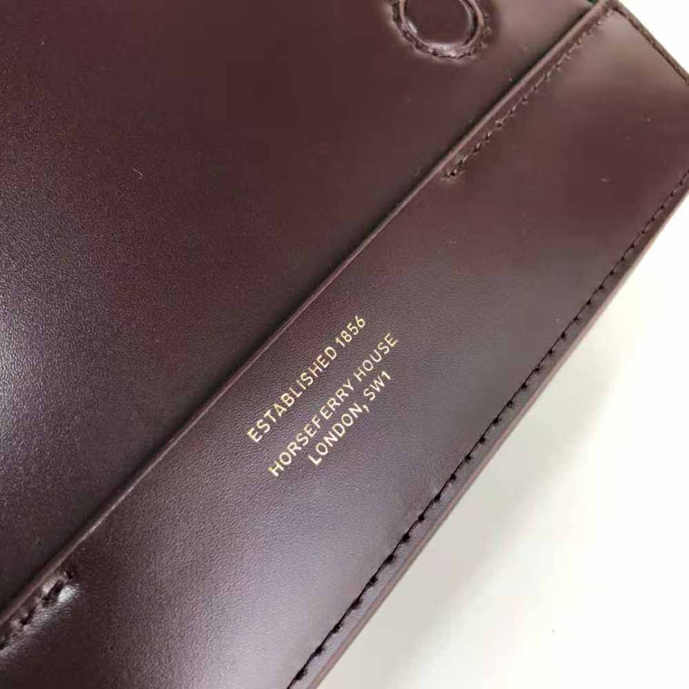 Burberry Women Small Two-tone Leather Grace Bag-Maroon - image 10