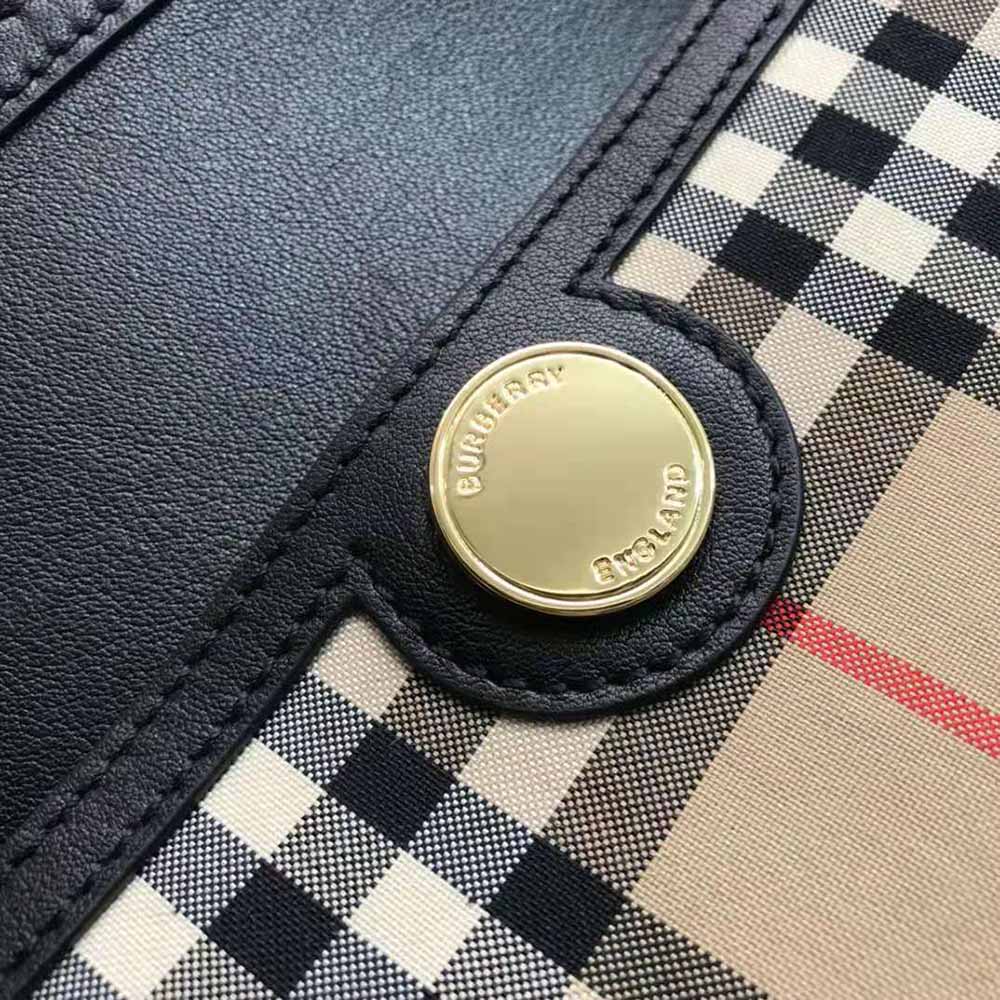 Burberry Women Small Vintage Check Society Top Handle Bag - image 10