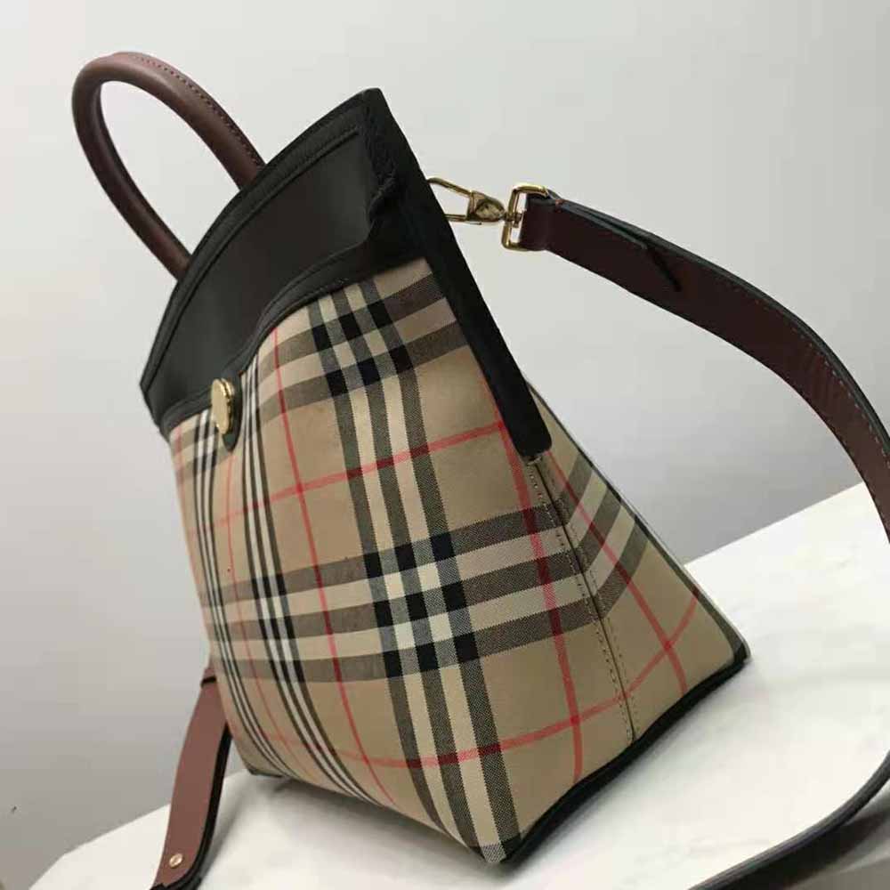 Burberry Women Small Vintage Check Society Top Handle Bag - image 4